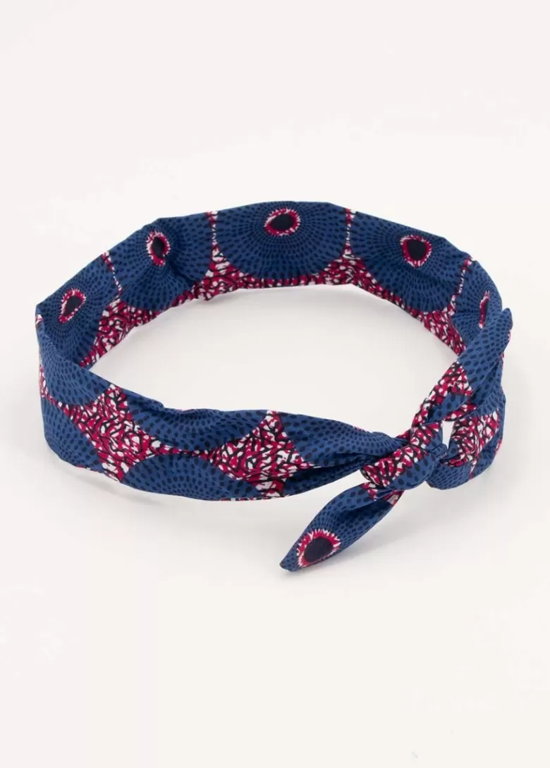 Bandeaux*Coton Du Monde Bandeau africain Twist 01 Bleu