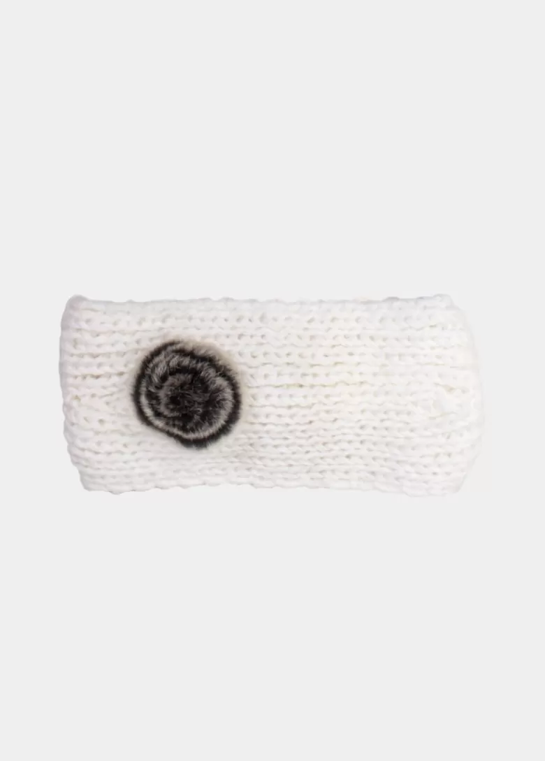 Bandeaux*Coton Du Monde Bandeau Pompon Blanc