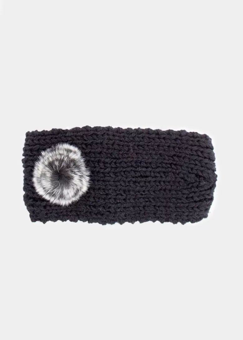 Bandeaux*Coton Du Monde Bandeau Pompon Noir