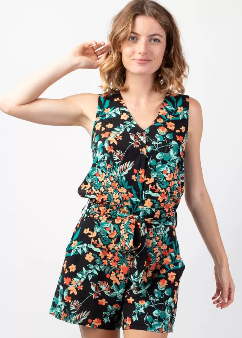 Combinaisons*Coton Du Monde Combishort femme fluide JENNY motif petites fleurs colorées Jaipur
