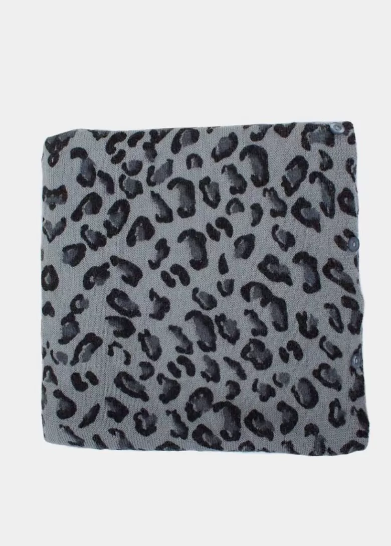 Echarpes / Foulards*Coton Du Monde Echarpe Multiposition Léopard Gris