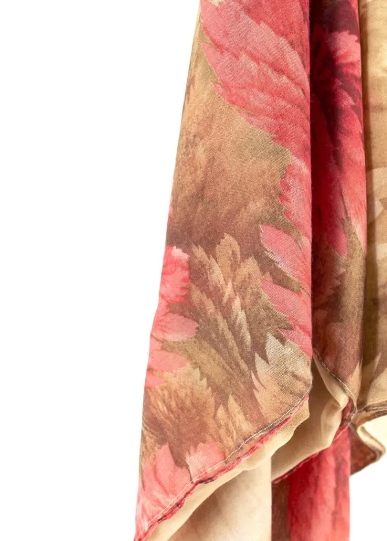 Echarpes / Foulards*Coton Du Monde Foulard Plume Beige Plumes Beige