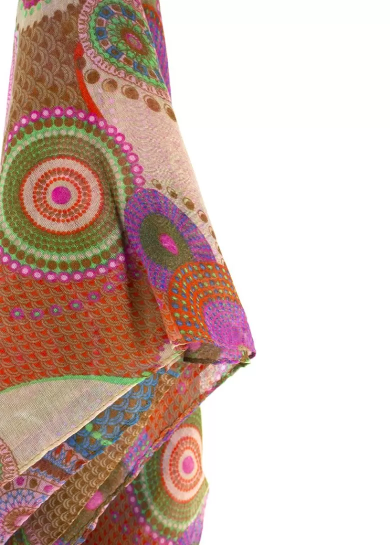 Echarpes / Foulards*Coton Du Monde Foulard Rosace Hippie Vert Violet