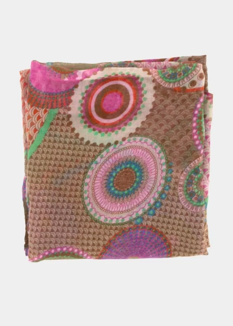 Echarpes / Foulards*Coton Du Monde Foulard Rosace Hippie Vert Violet