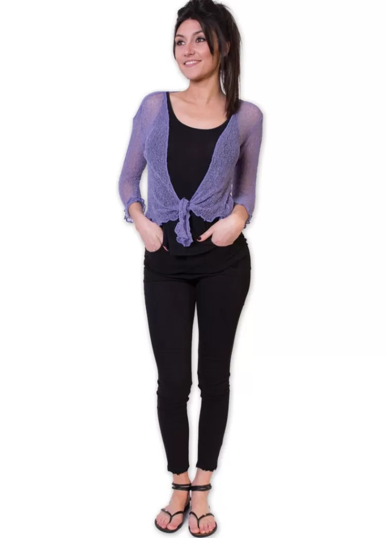Manteaux | Vestes Et Gilets*Coton Du Monde Gilet en maille YASMINA Violet