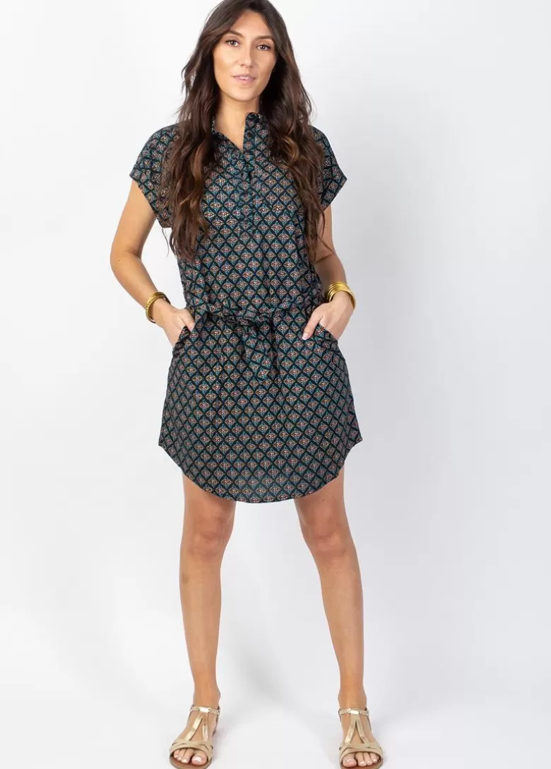 Robes*Coton Du Monde Robe chemise courte TALIA imprimé ethnique
