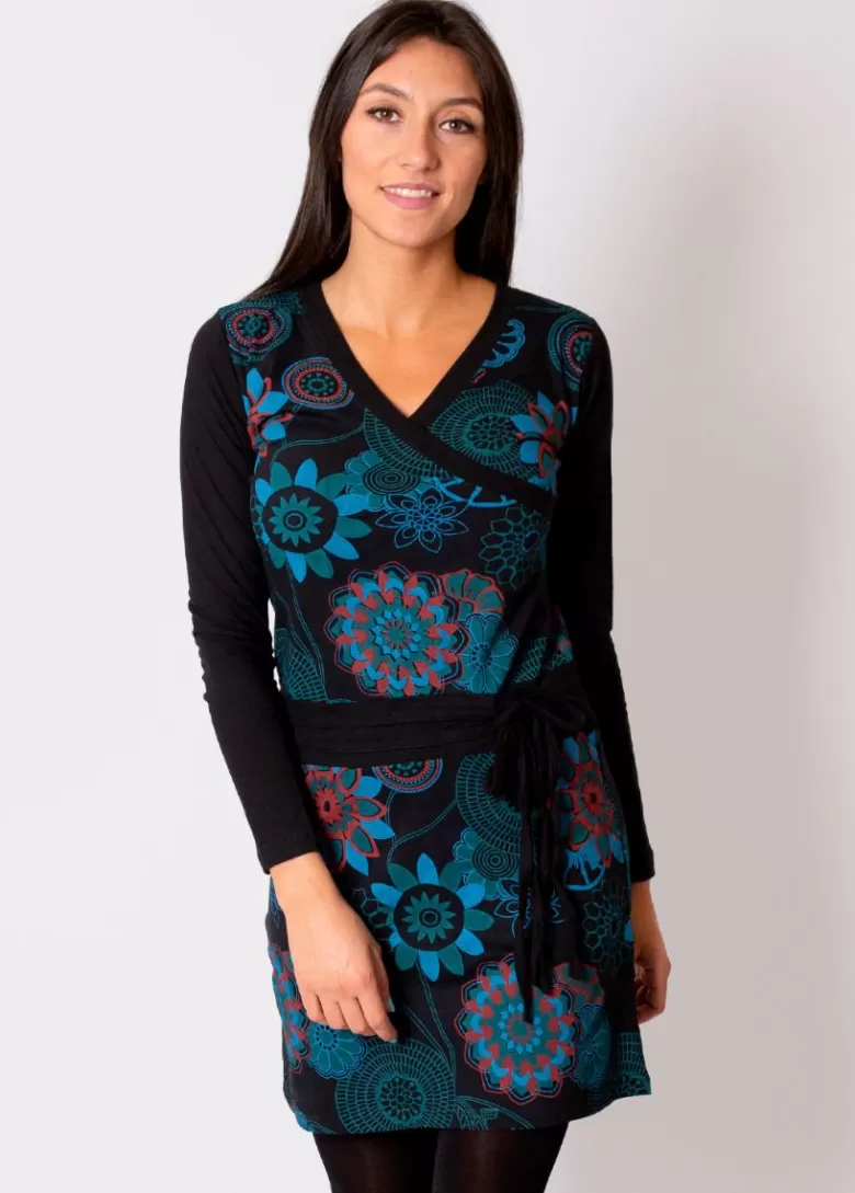 Robes*Coton Du Monde Robe en coton ceinturée GUADARRAMA imprimé fleuri