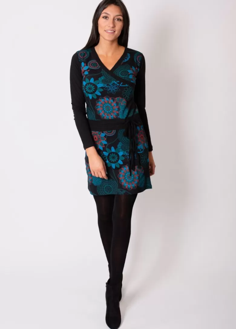 Robes*Coton Du Monde Robe en coton ceinturée GUADARRAMA imprimé fleuri
