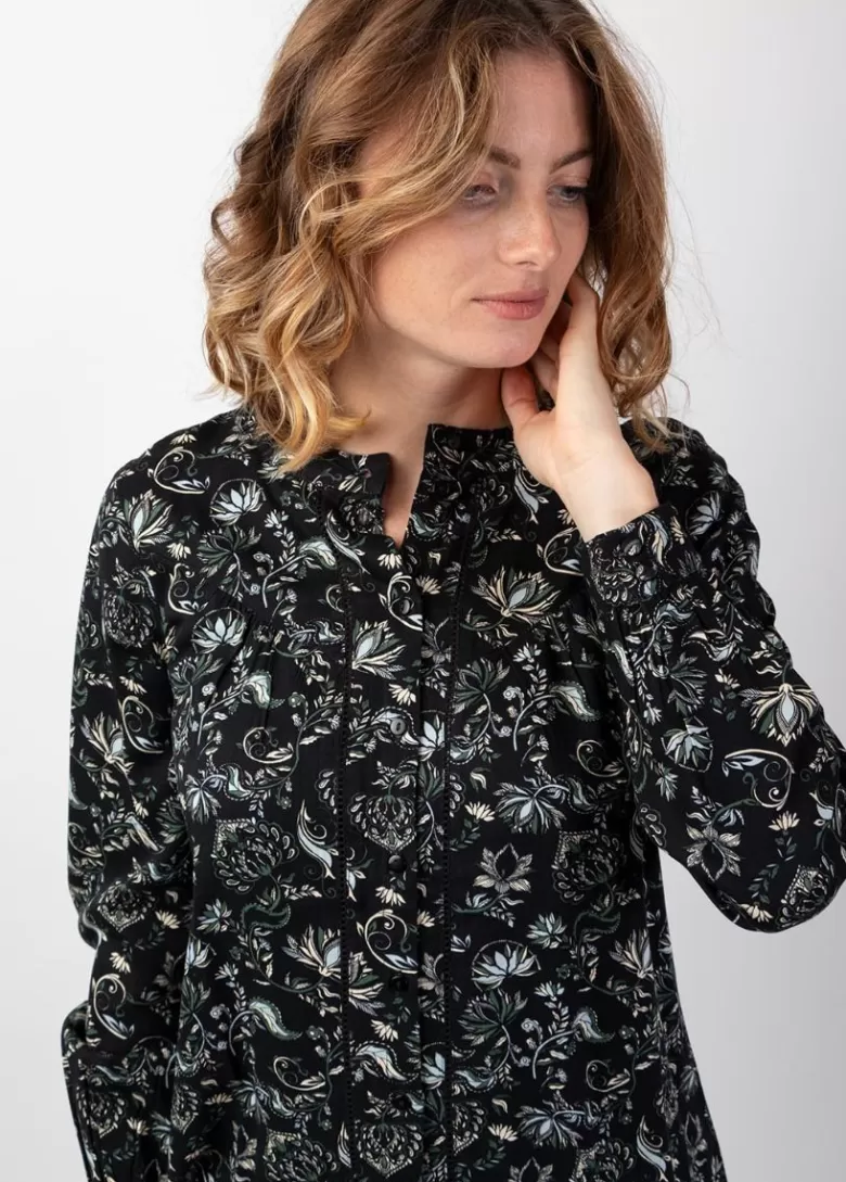Tops*Coton Du Monde Top manches longues en viscose épais JOE imprimé Orient