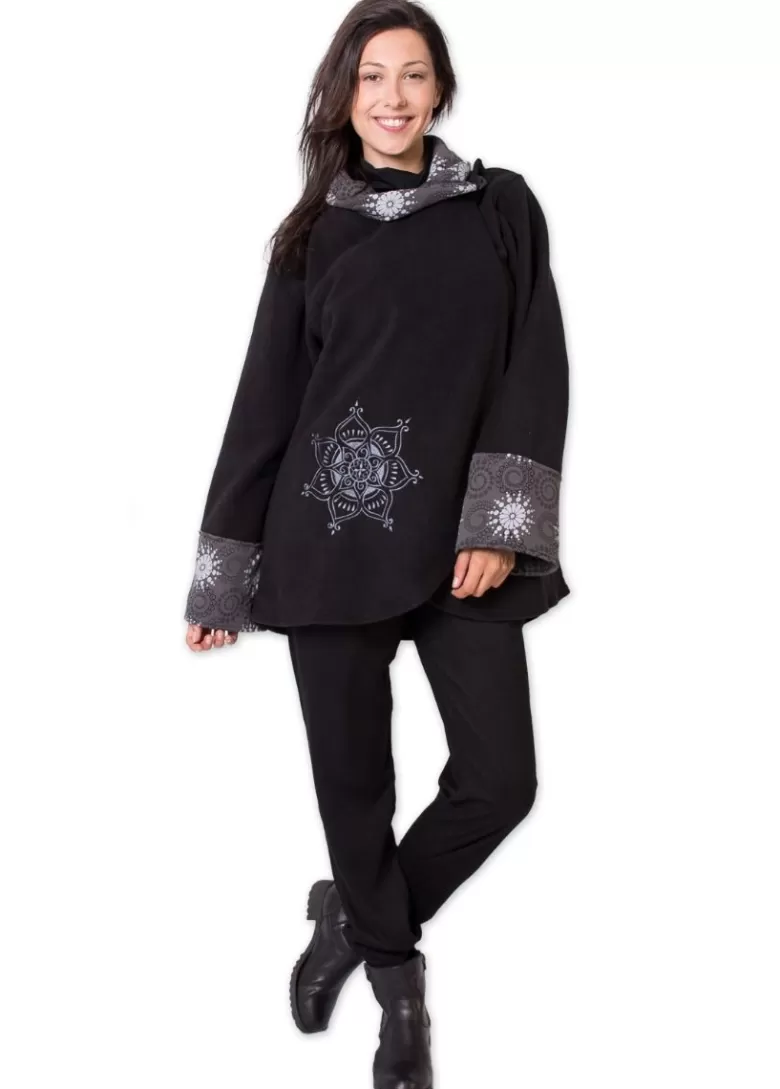 Manteaux | Vestes Et Gilets*Coton Du Monde Veste polaire brodée HUDSON mandala Gris